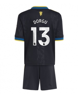 Billige Fotballdrakt Manchester United Patrick Dorgu #13 Replika Tredjedraktsett Barn 2025-26 Kortermet (med bukser)